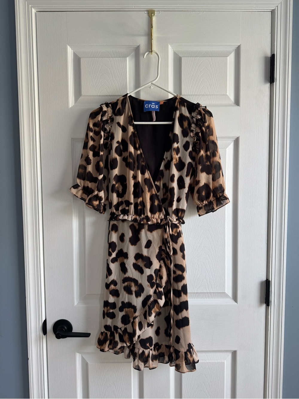 crās Leo Print Wrap Dress